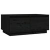 vidaXL Stolik kawowy, czarny, 80x50x35 cm, lite drewno sosnowe