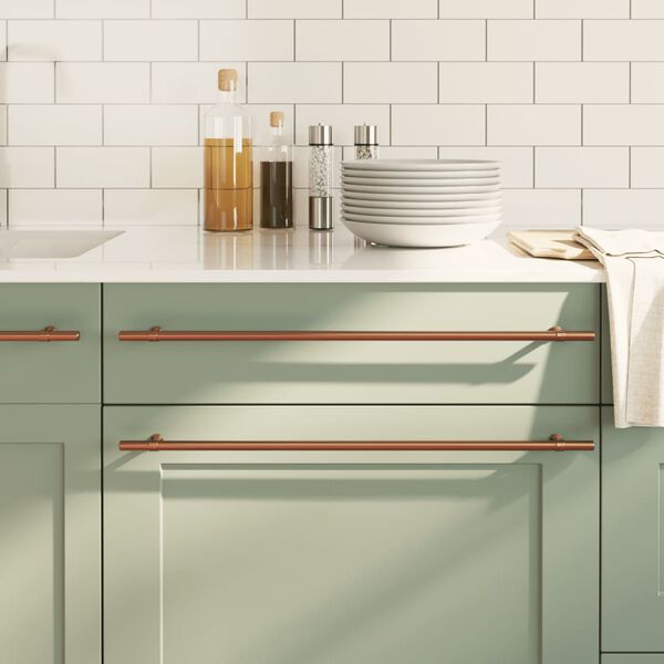 vidaXL Uchwyty do szafek, 20 szt., brąz, 480 mm, stal nierdzewna