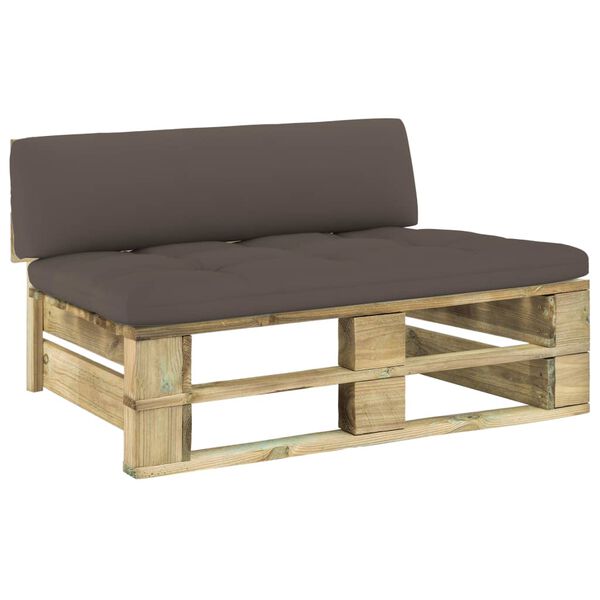 vidaXL Ogrodowa sofa środkowa z palet, impregnowane drewno sosnowe