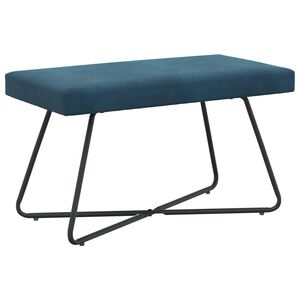 vidaXL ławka niebieski 80 x 40 x 45 cm Welur