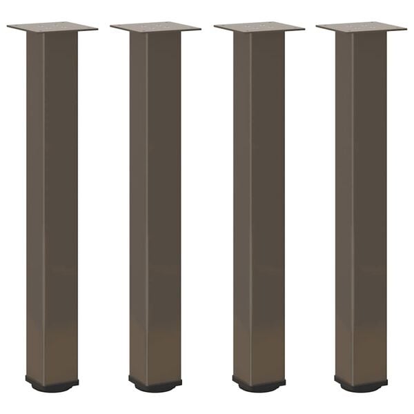 vidaXL Nogi do stołu konsolowego 4 szt. Naturalna stal 72-74 cm Stal