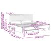 vidaXL Ramka ł&oacute;żka Betonowy szary 200 x 200 cm Materiał drewnopochodny