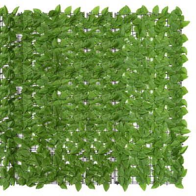 vidaXL Parawan balkonowy, zielone liście, 300x150 cm