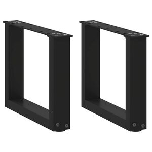 vidaXL Nogi do stolika kawowego w kształcie litery U 2 szt. Czarne 30x(30-31) cm Stal