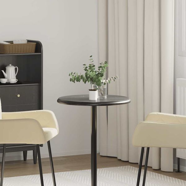 vidaXL Blat do stołu, czarny, &Oslash;50 x 2,5 cm, marmur