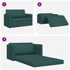 vidaXL Sofa Bed 110cm Ciemna zieleń tkanina