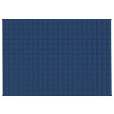 vidaXL Koc obciążeniowy, niebieski, 155x220 cm, 11 kg, tkanina