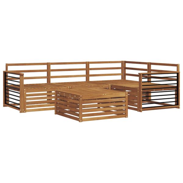 vidaXL Zestaw sof na zewnątrz 5 pcs Naturalny Lite Drewno Akacji