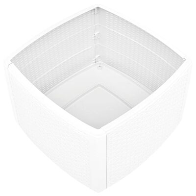 vidaXL Stolik boczny, biały, 54x54x36,5 cm, plastikowy