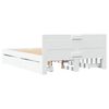 vidaXL Rama ł&oacute;żka z wezgłowiem, biała, 135x190 cm