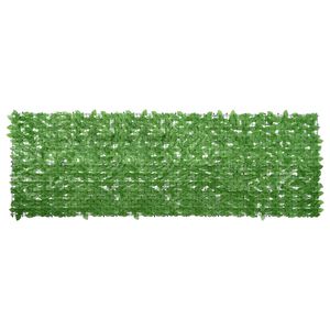 vidaXL Parawan balkonowy, zielone liście, 300x100 cm