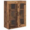 vidaXL Highboard Montowane na ścianie Stare drewno 69,5 x 34 x 180 cm