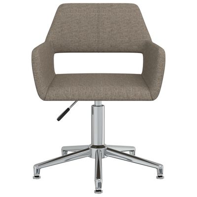 vidaXL Obrotowe krzesła stołowe, 6 szt., taupe, obite tkaniną