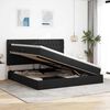 vidaXL Ł&oacute;żko z miejscem na przechowywanie i materacem Czarny