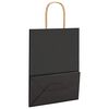 vidaXL Torby papierowe 250 szt. z uchwytami Czarne 21x11x28 cm