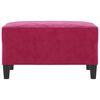 vidaXL Podnóżek, czerwone wino, 70x55x41 cm, aksamit