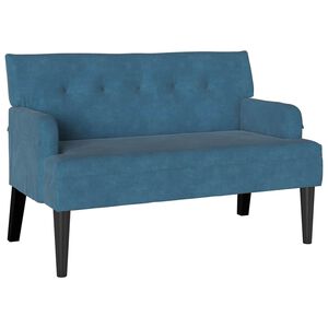vidaXL Fotel Chesterfield Niebieski 112 x 65,5 x 75 cm Aksamit