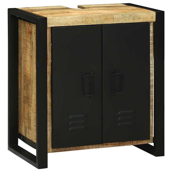 vidaXL Szafka zlewozmywakowa Brązowy 55 x 35 x 60 cm Lite drewno mango