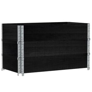 vidaXL Donica ogrodowa, czarna 100x50 cm, lite drewno sosnowe