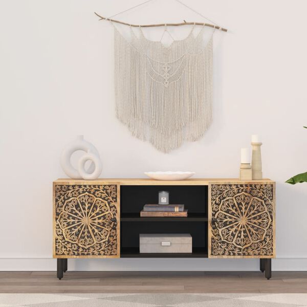 vidaXL Szafka pod telewizor, 105x33x46 cm, lite drewno mango