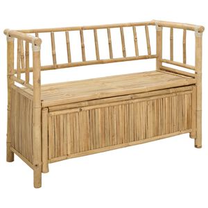vidaXL Ławka do ogrodu i przechowywania 110 x 47 x 80 cm Bambus