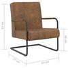 vidaXL Krzesło wspornikowe, brązowe, obite tkaniną