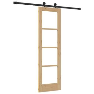 vidaXL Drzwi przesuwne ORKDAL 61 x 198,5 cm Naturalny i czarny