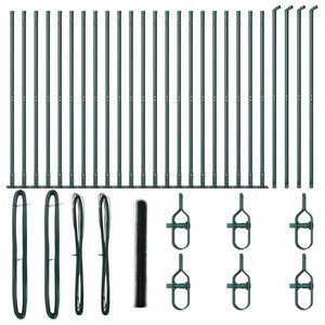 vidaXL Słupek ogrodzeniowy. Zielony 50 x 1,6 m (siatka 50 mm)