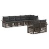 vidaXL Zestaw Sof na Ogr&oacute;d 8 pcs Szary polirattan