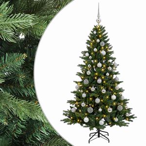 vidaXL Sztuczna choinka z bombką 120 cm 150 LED Ciepła biel