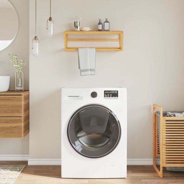 vidaXL Ścienna p&oacute;łka na ręczniki, 60x25x20 cm, bambus