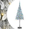 vidaXL Choinka z 300 diodami LED z podstawą Biały 180 cm PE i stal
