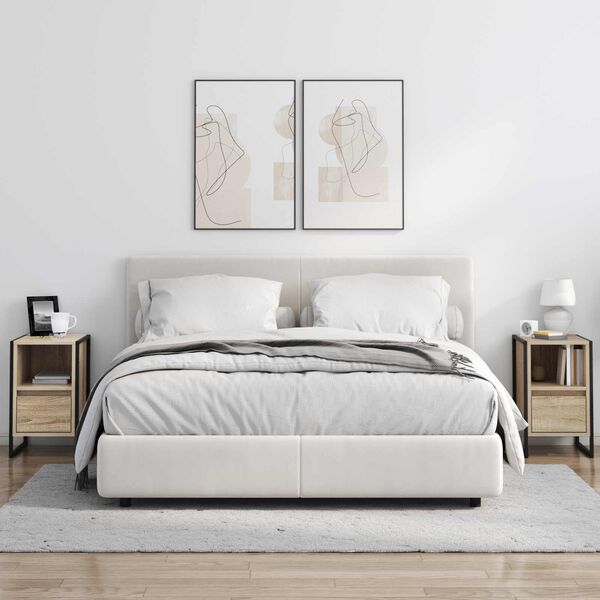 vidaXL Stolik nocny Sonoma 39,5 x 30 x 50 cm Materiał drewnopochodny