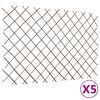 vidaXL Płot kratka z wierzby, 5 szt., 180 x 120 cm