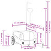 vidaXL Przyczepka rowerowa, czarno-ż&oacute;łta, 45 kg, żelazo