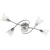 vidaXL Lampa sufitowa ze szklanymi kloszami na 5 żarówek E14, tulipany