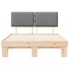 vidaXL Ramka ł&oacute;żka z tapicerowanym wezgłowiem Jasnoszary 140 x 190 cm