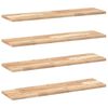 vidaXL P&oacute;łki ścienne, 4 szt., 100x20x2 cm, surowe lite drewno akacjowe