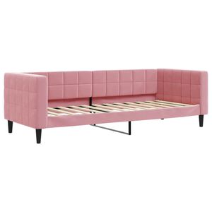 vidaXL Sofa z funkcją spania, r&oacute;żowa, 80x200 cm, obita aksamitem