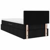 vidaXL Ł&oacute;żko z miejscem na przechowywanie i materacem Czarny