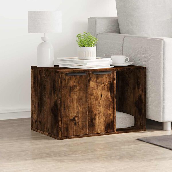 vidaXL Szafka na kuwetę, przydymiony dąb, 60x40x40 cm