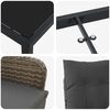 vidaXL Zestaw do jadalni w ogrodzie z poduszką 7 pcs Szary polirattan