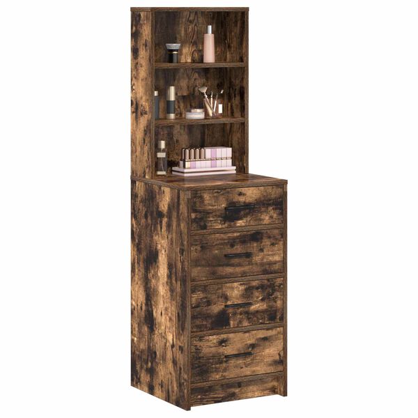 vidaXL Highboard Wędzony dąb 40 x 41 x 135 cm Materiał drewnopochodny