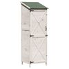 vidaXL Shed ogrodowy Biały 59,5 x 56 x 176,5 cm Drewno Świerkowe