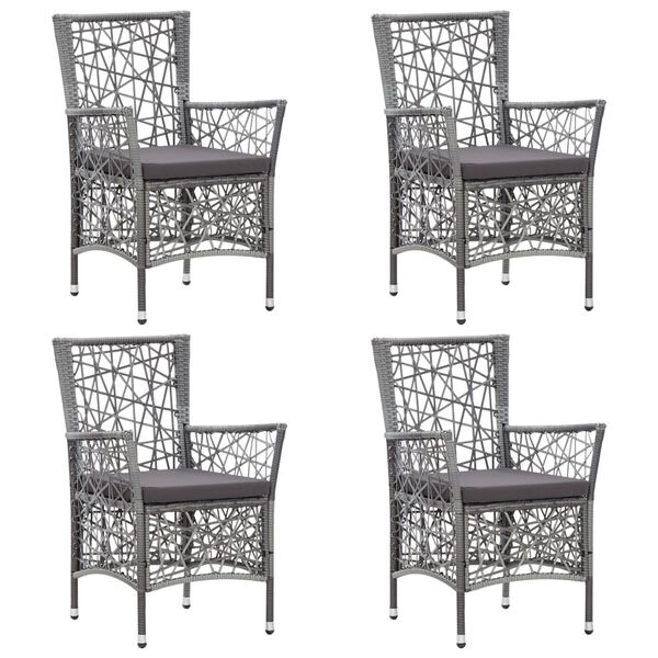 vidaXL 5-częściowy zestaw mebli ogrodowych, szary