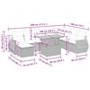 vidaXL 9-cz. zestaw mebli z poduszkami, beżowy, polirattan i akacja