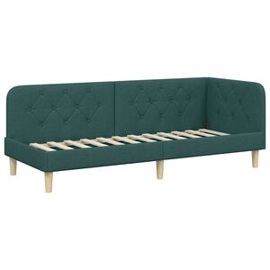 vidaXL Rama ł&oacute;żka narożnego Ciemna zieleń 80 x 200 cm tkanina