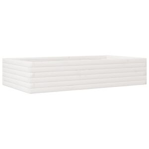 vidaXL Donica ogrodowa, biała, 110x60x23 cm, lite drewno sosnowe