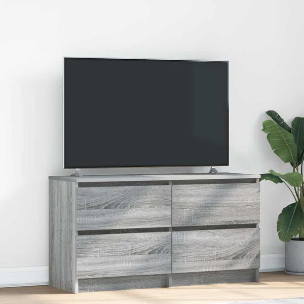 vidaXL Szafka RTV Szara Sonoma 100x35x54 cm Drewno klejone