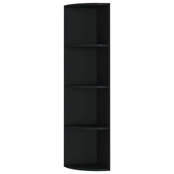 vidaXL Stojąca szafka ścienna narożna, czarna, 40x41,5x180 cm